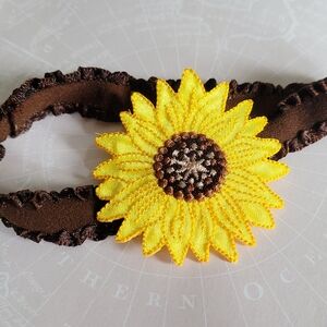 Sunflower Headband for Toddlers, Baby Headband Maple Leaf, Fall Colors, Oak Leaf